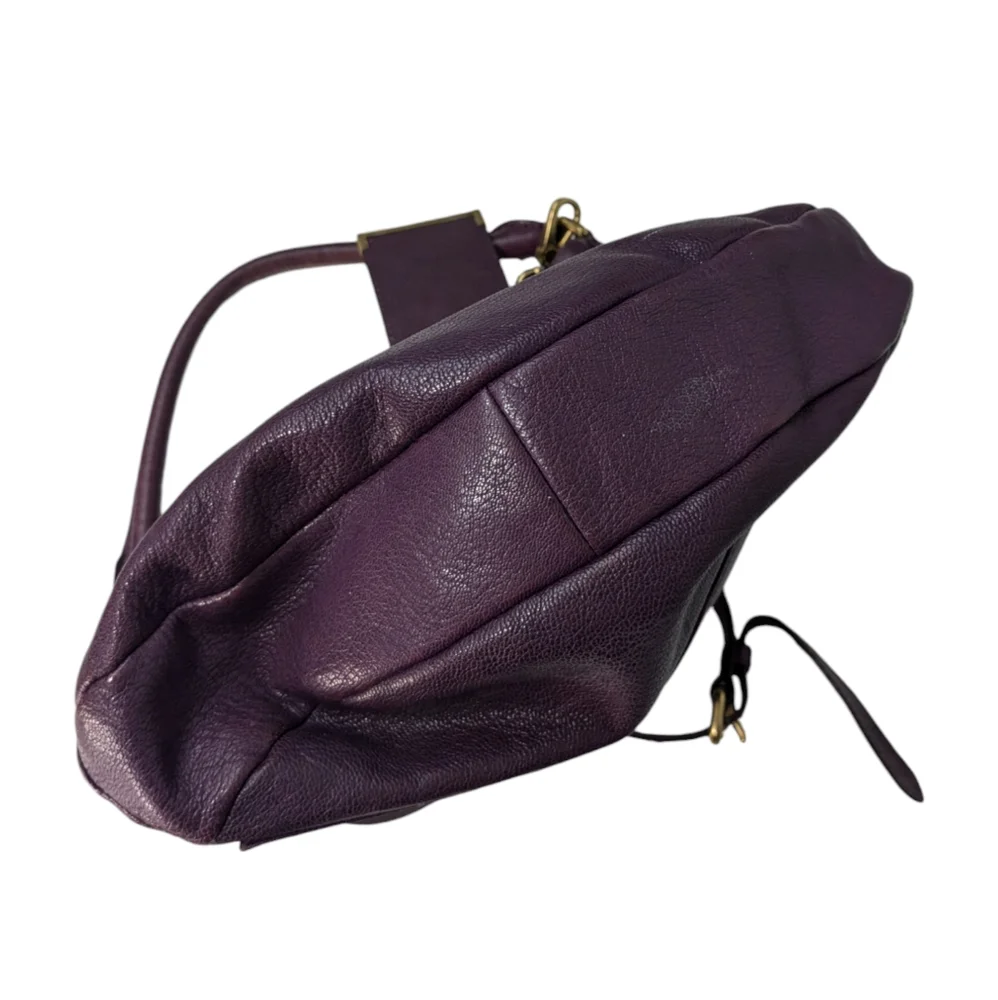 MARC by Marc Jacobs Purple Maroon Leather Preppy Leather Hobo Bag